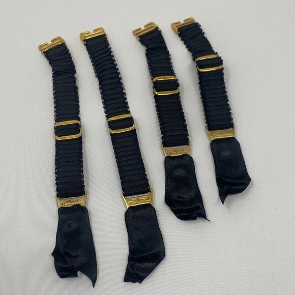 Agent Provocateur Black Ribbed Suspender Clips - Picture 2 of 5